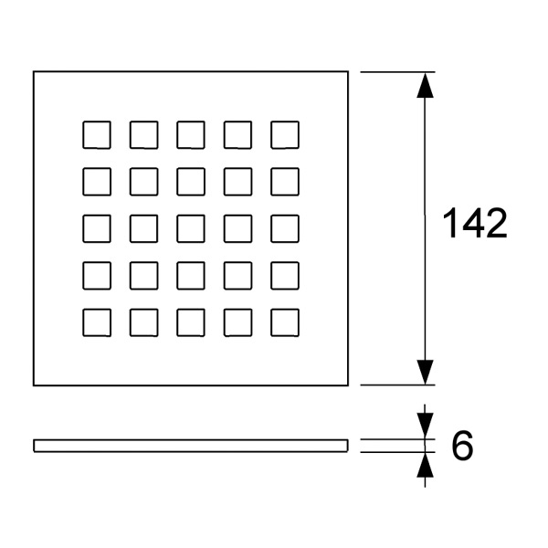 Декоративная решетка quadratum 150 х 150 мм 3665009 - 1