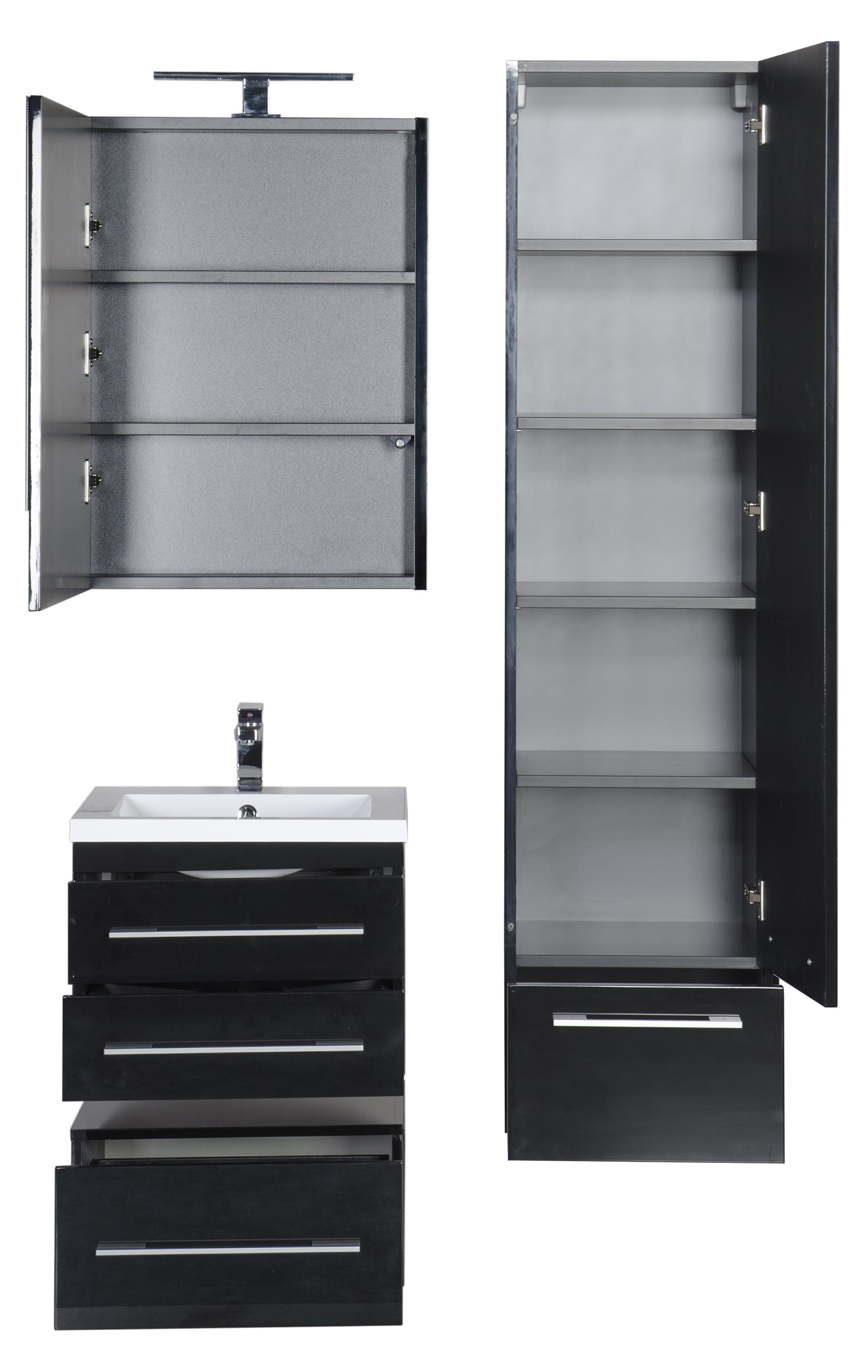 Тумба Aquanet Нота 58 подкатная, черная 00170731 - 16