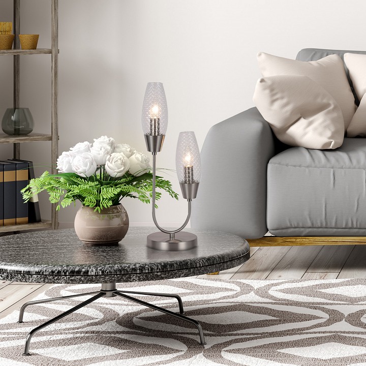 Настольная лампа декоративная Escada Desire 10165/2 Nickel - 1