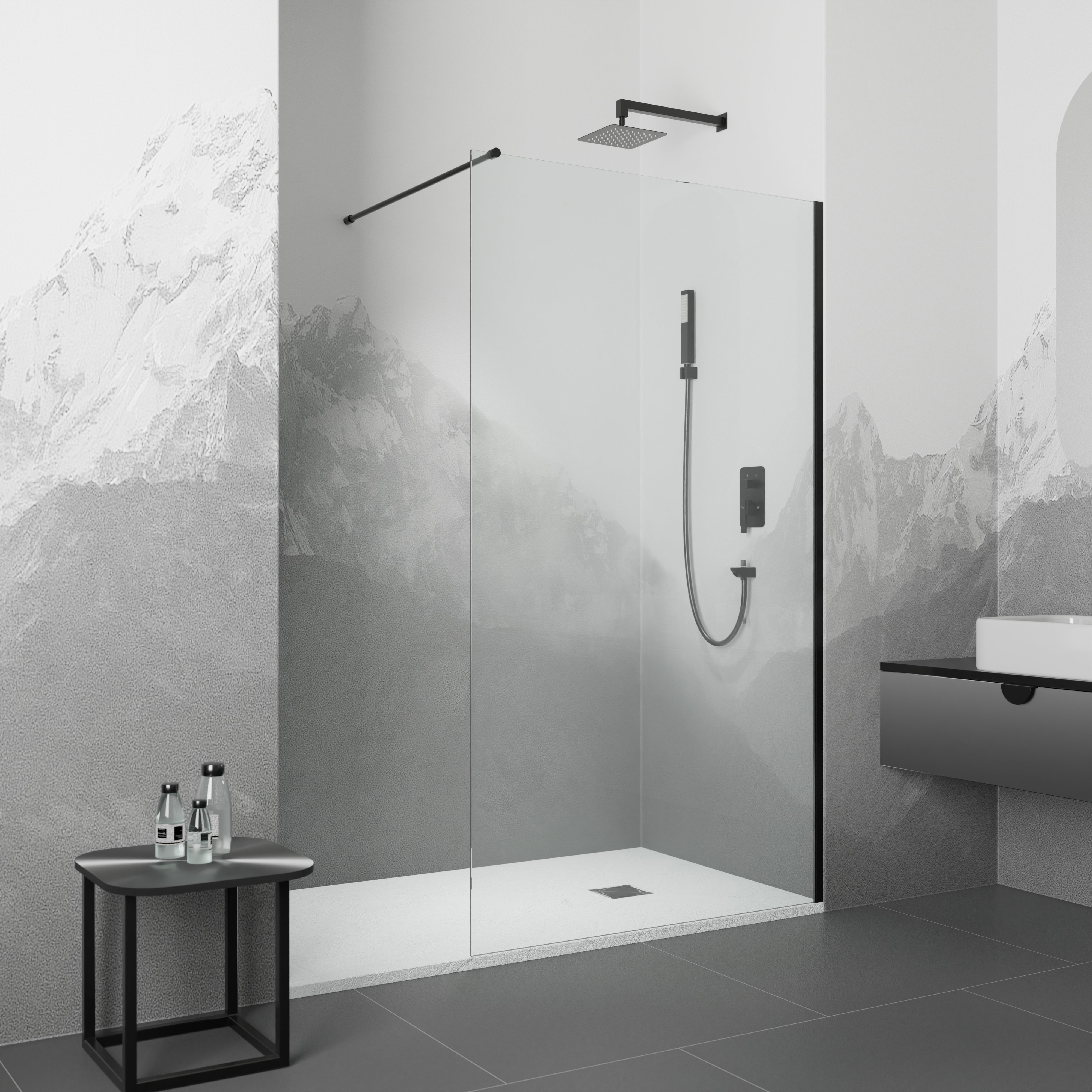 Душевая перегородка RGW WA-010-B 110x200, стекло прозрачное 351001011-14 - 1