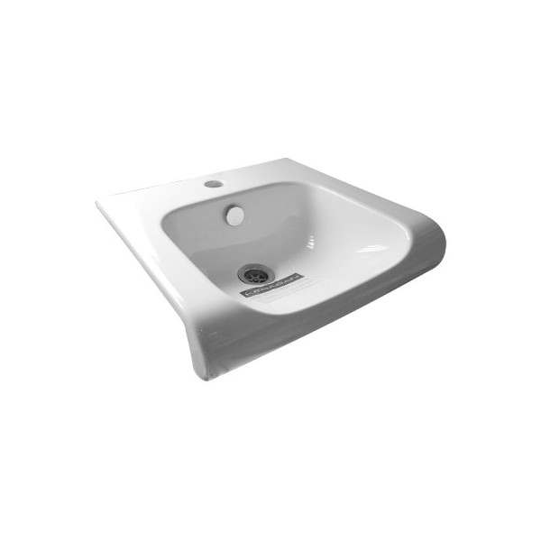 KERASAN Inka Project Раковина INKA 60x40x35,5 с 1 отверстием под смеситель,цвет белый 341101*1 - 0