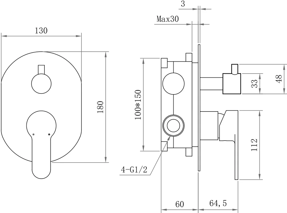 Душевой комплект Berges Ventas 3R черный матовый 071008 - 5