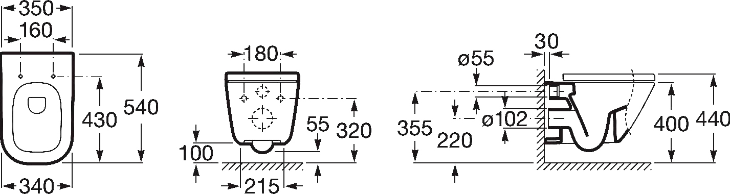 Комплект Система инсталляции для унитазов Roca DUPLO WC 890090020 + Чаша для унитаза подвесного Roca Gap 346477000 + Кнопка смыва Roca PL1 Dual хром  - 9