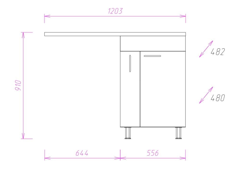 Тумба с раковиной Onika Нави 60 белый  - 8