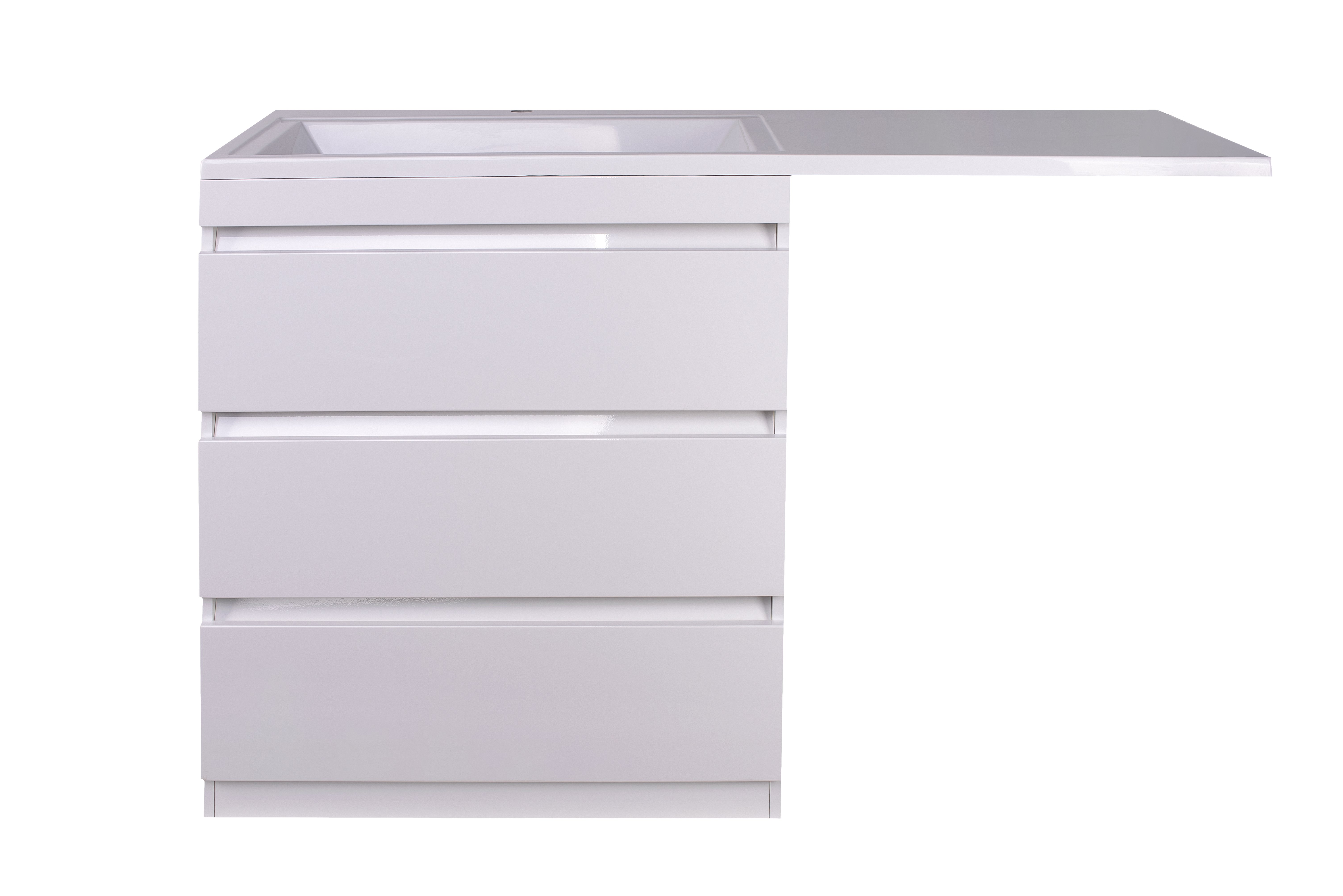 Тумба под раковину Style Line Даллас 130 Люкс Plus, белый  СС-00000558 - 0