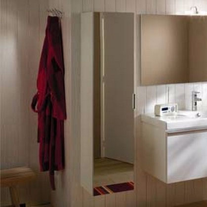 Шкаф-пенал Jacob Delafon Odeon Up EB873RU-J5 с зеркалом белый блестящий - 0