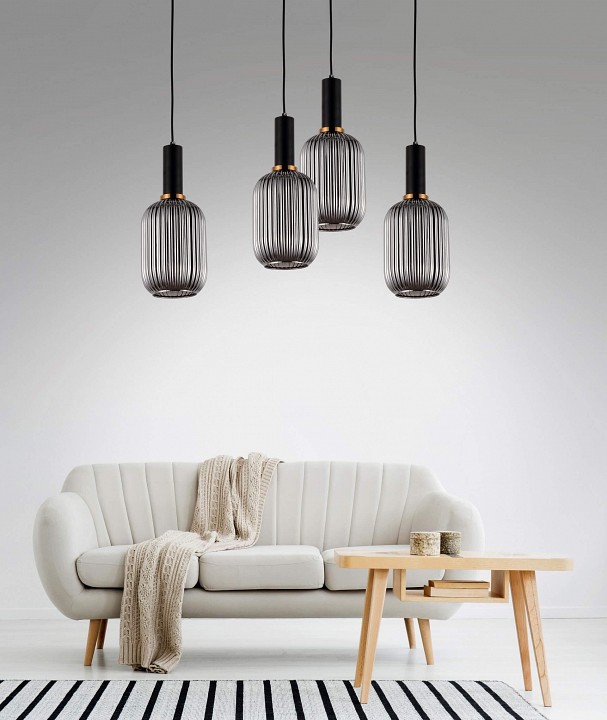 Подвесной светильник LUMINA DECO Rico LDP 1218-1 GY+BK - 1