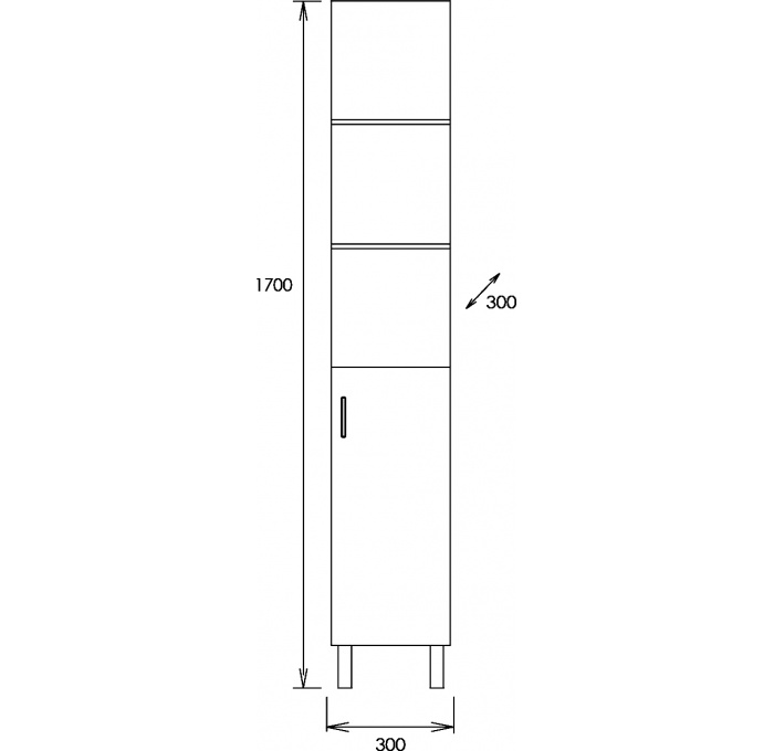 Комплект мебели Onika Тимбер 70 белый матовый-дуб сонома (107056) - 11
