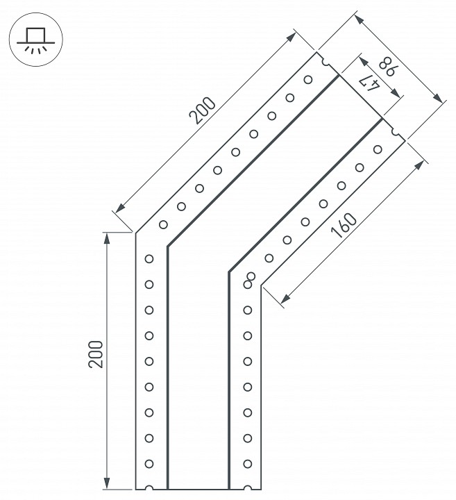 Коннектор угловой Arlight SL-Linia45-Fantom-135 030102 - 1