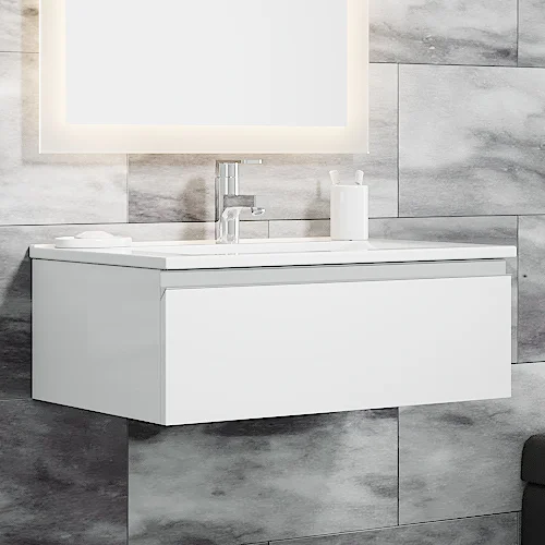 Тумба с раковиной Sanvit Авеню-1 70 белая глянцевая - 0