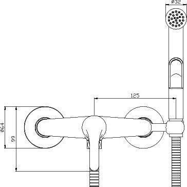 Гигиенический душ Rossinka   Y25-52 - 1