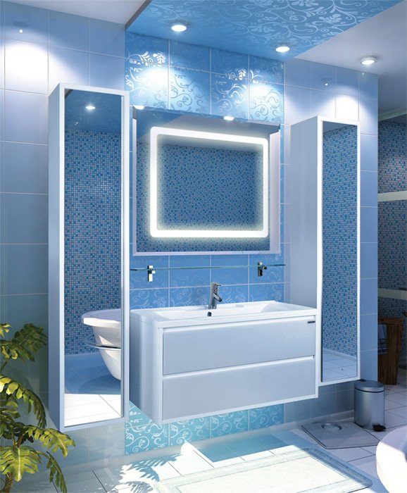 Шкаф-пенал Aquaton Римини 30 белый глянец 1A232703RN010 - 5