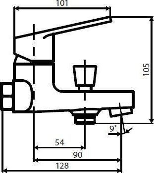 Смеситель Dorff Prime D4010000 для ванны с душем - 2