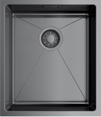 Мойка кухонная Omoikiri Taki 38-U/IF-GM вороненая сталь 4973106 - 0