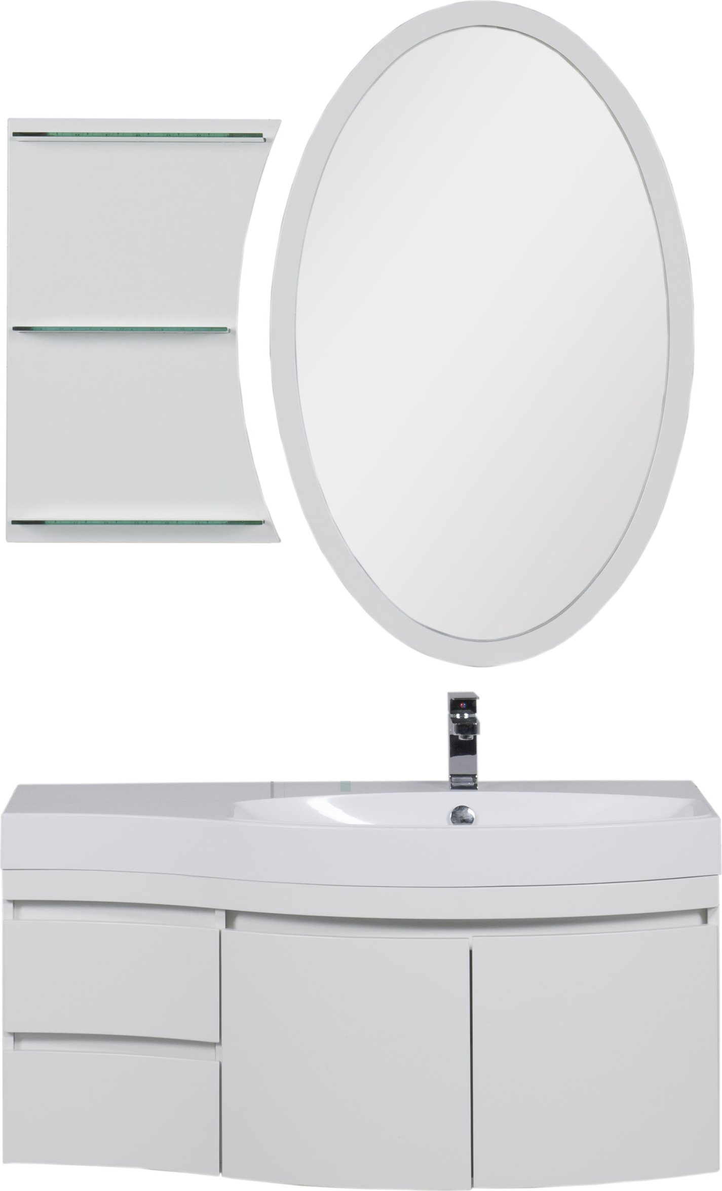 Тумба с раковиной Aquanet Опера 2-115 белая R - 4