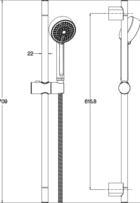 Душевой гарнитур Jacob Delafon Beat E76907RU-CP - 1