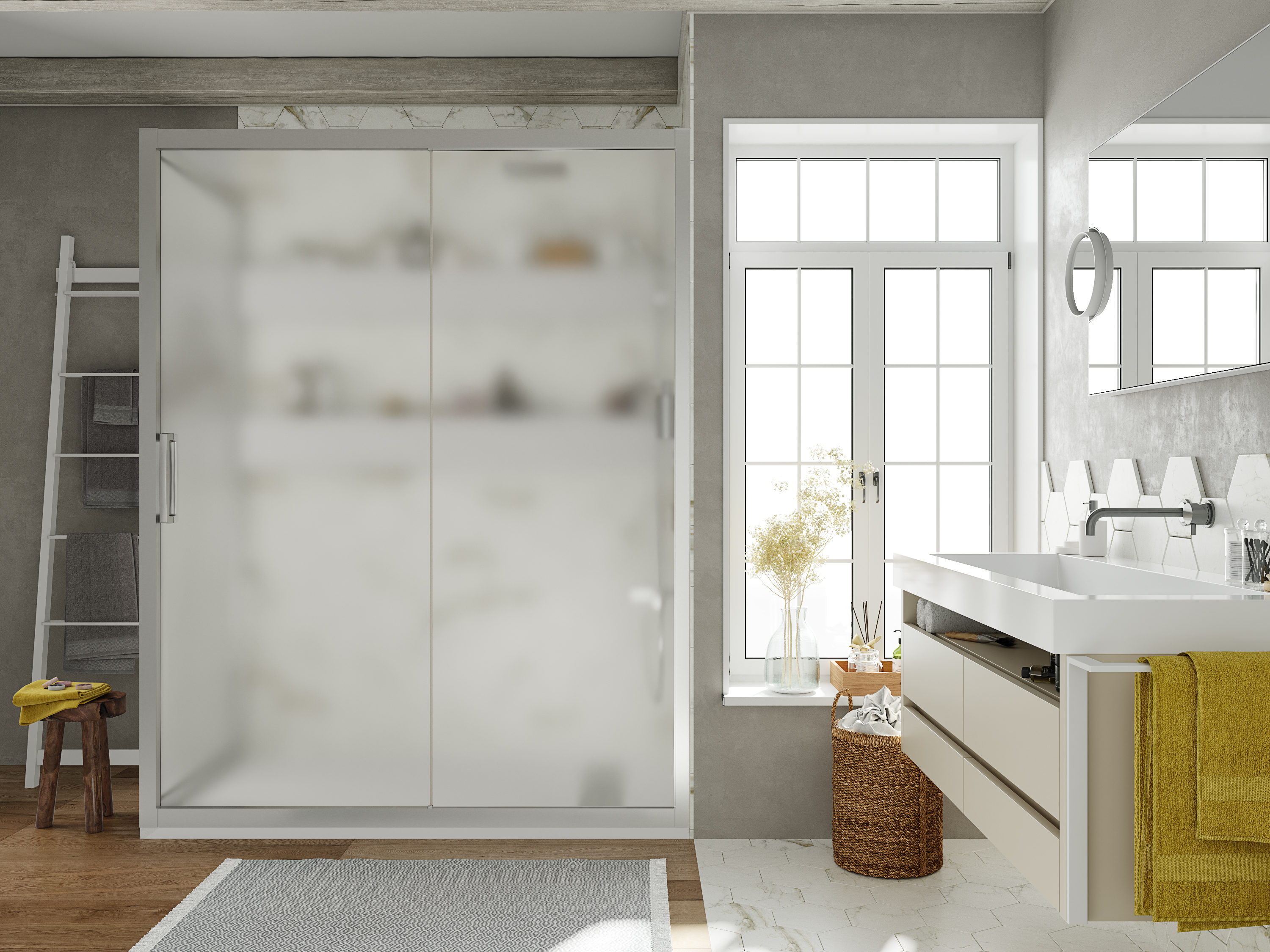 Душевой уголок STWORKI Эстерсунд DE019R90160200 160x90 см профиль хром матовый, стекло матовое 3GW190TTKK000 - 1