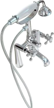 Ванна из искусственного камня Фэма Салерно 2 белая, ножки хром САЛЕРНО2-CR - 2