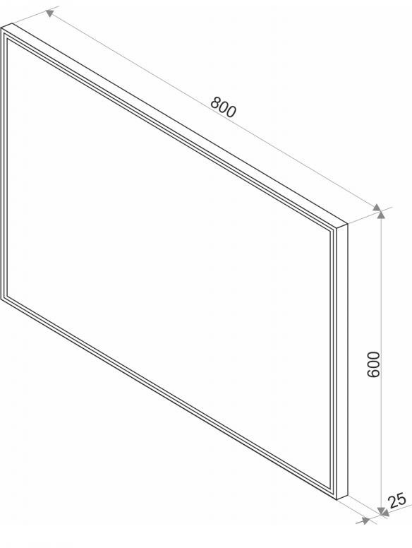Зеркало Misty Стайл 80х60 с подсветкой ЗЛП511 - 3