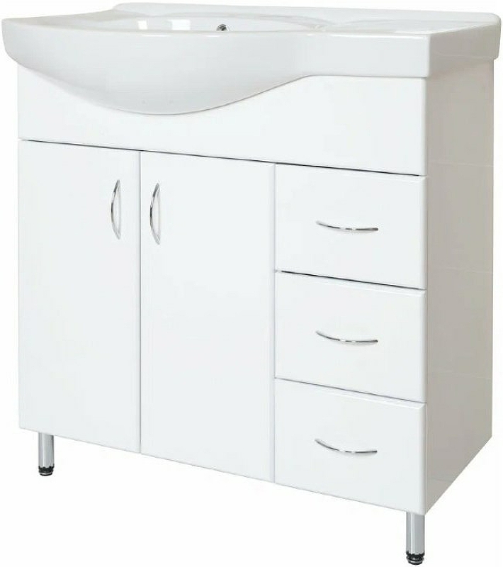 Раковина мебельная Style Line Коралл 82 L белый ЛС-00000163 - 3