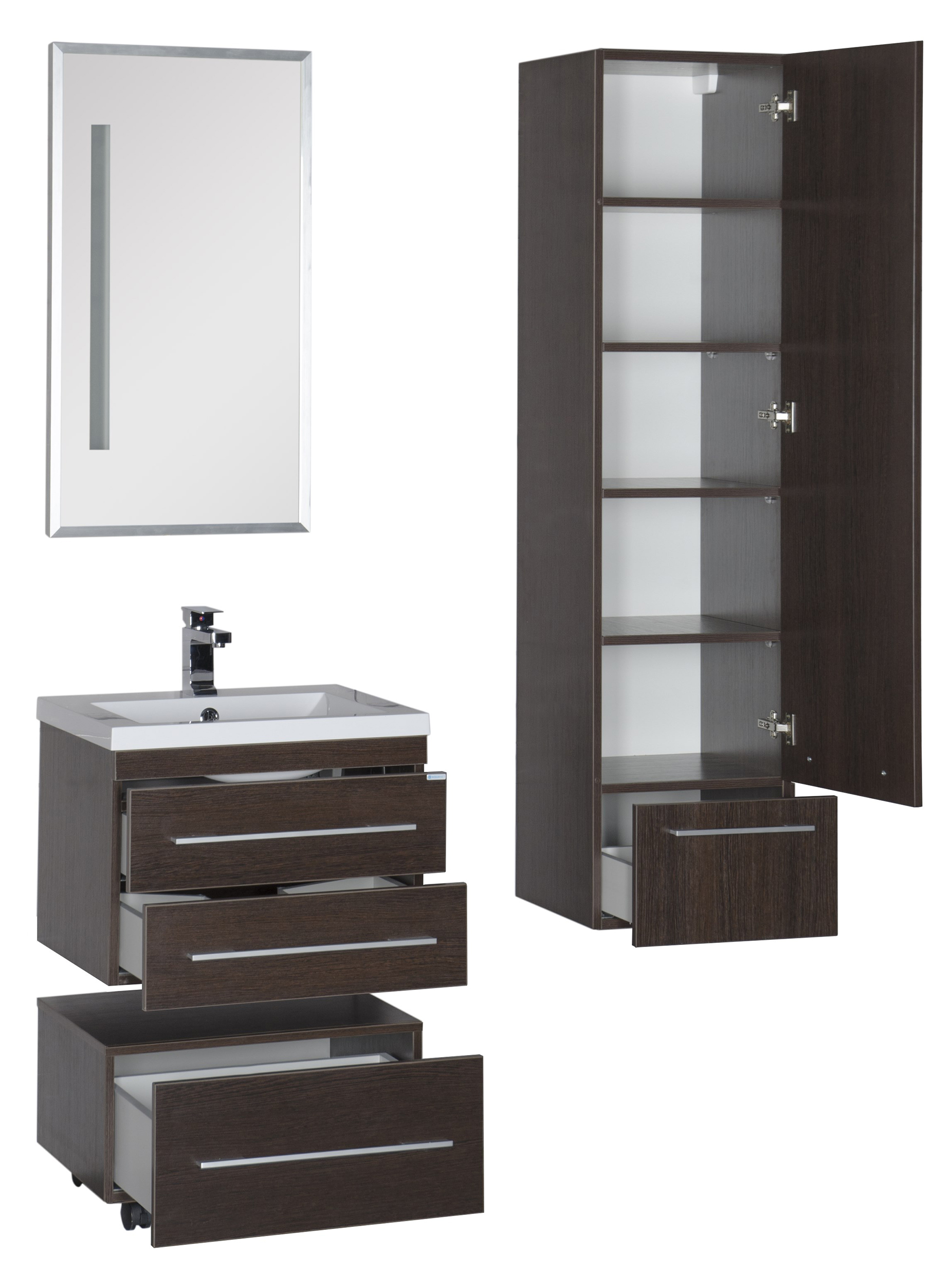 Тумба Aquanet Нота 58 подкатная венге 00170744 - 27