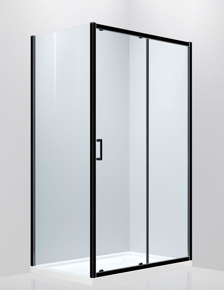 Душевой уголок ABBER Schwarzer Diamant 100х100 профиль черный  AG30100B-S100B-S100B - 2