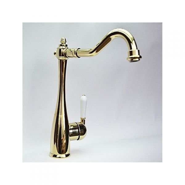 Смеситель для кухонной мойки Magliezza Grosso bianco золото  50121-do - 0