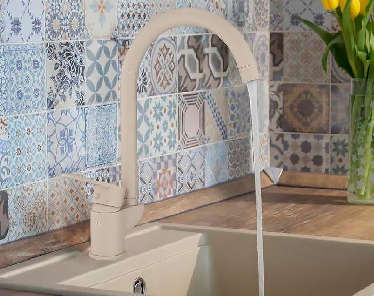 Смеситель для кухни GPD Atros бежевый матовый MTE65-KG - 1