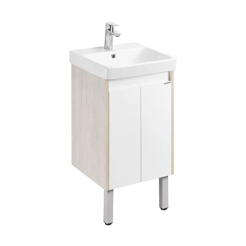 Комплект мебели Aquaton Сканди Doors 45 белый - светлое дерево - 6