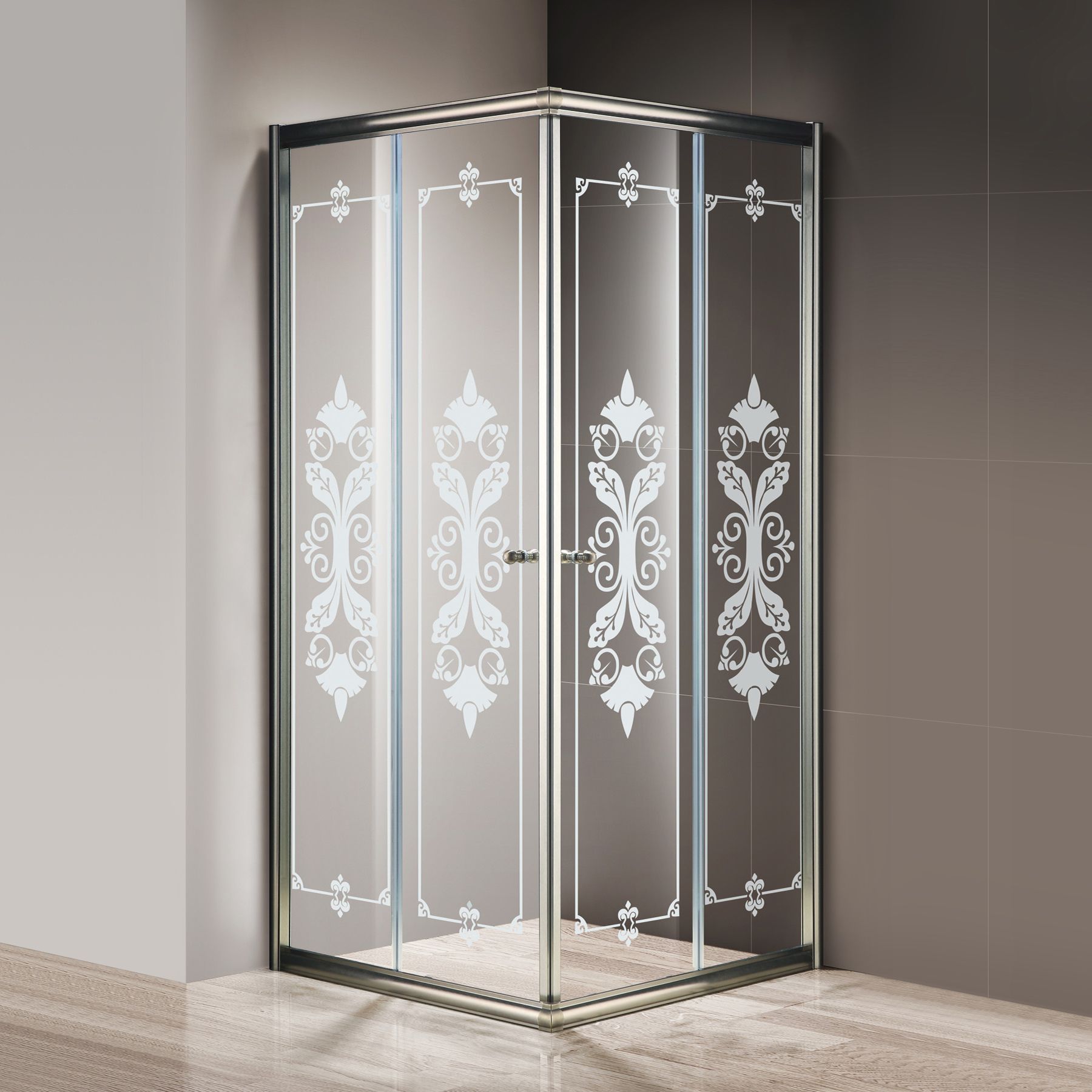 Душевой уголок Cezares Giubileo-A-2-90 стекло с узором, бронза GIUBILEO-A-2-90-SCORREVOLE-CP-Br - 0