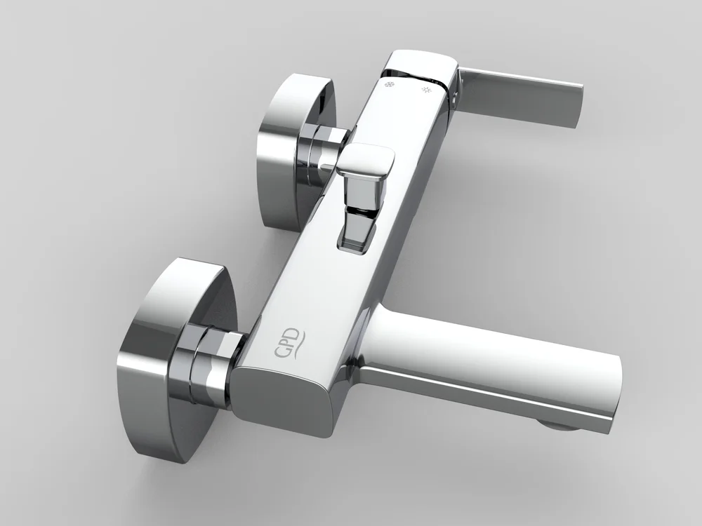 Смеситель для ванны с душем GPD Pedra хром MBB160 - 3