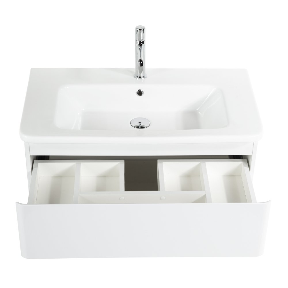 Тумба с раковиной BelBagno Albano 80 белый - 4