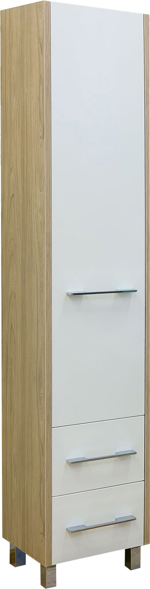 Шкаф-пенал Sanflor Ларго вяз швейцарский, белый L Н0000000028 - 0