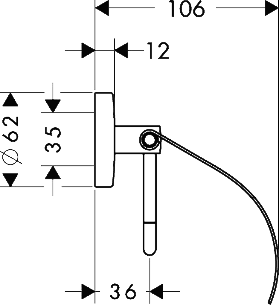 Держатель туалетной бумаги Hansgrohe Logis с крышкой 40523000 - 5