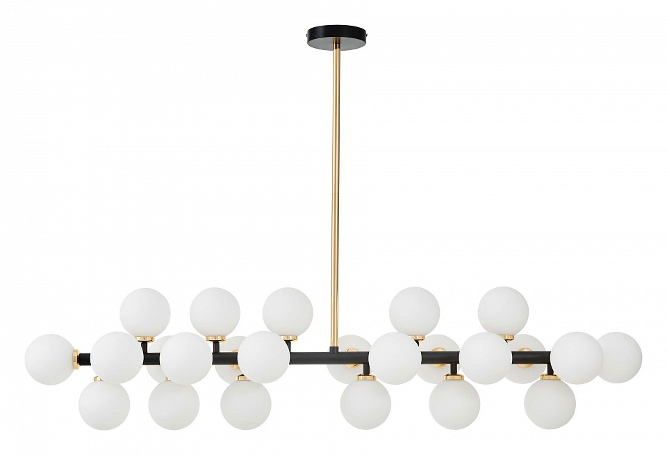 Люстра на штанге LUMINA DECO Marsiada LDP 6033-24 BK+GD - 0