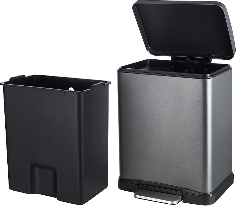 Ведро для мусора WeltWasser WW LASSY TG 12L матовый серый  10000006129 - 2