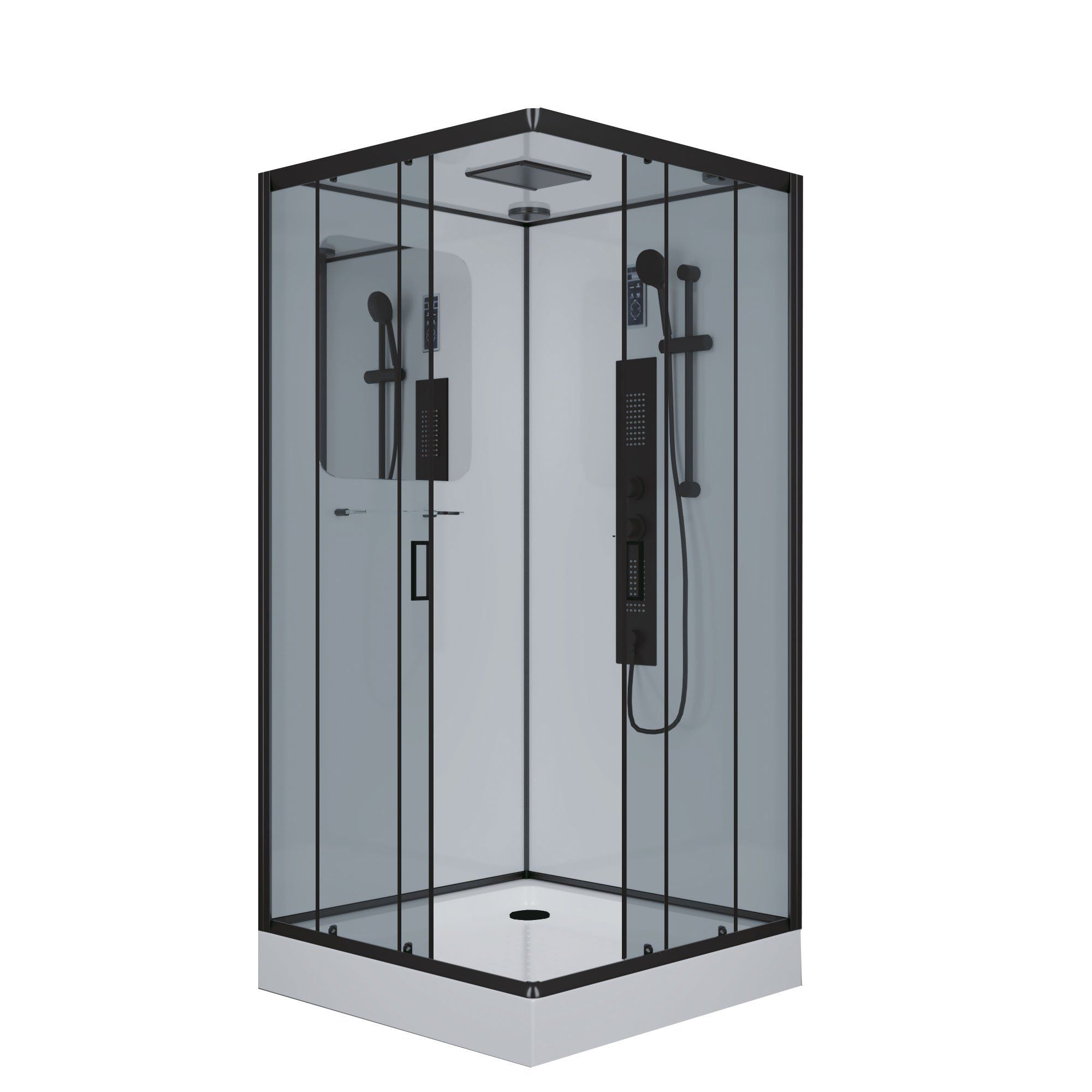 Душевая кабина Niagara Premium 100х100х210 черная NG-6902-01GQ BLACK 69020134GQBLACK - 0