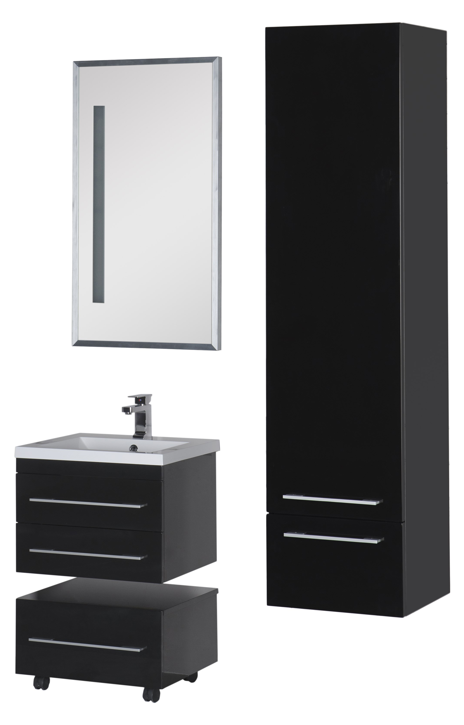 Тумба Aquanet Нота 58 подкатная, черная 00170731 - 23