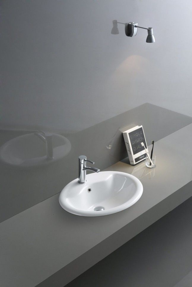 Раковина встраиваемая CeramaLux N  57 см белый  316 - 3