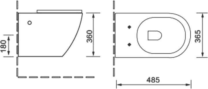 Унитаз подвесной SantiLine SL-5005MRB с микролифтом, под мрамор - 1