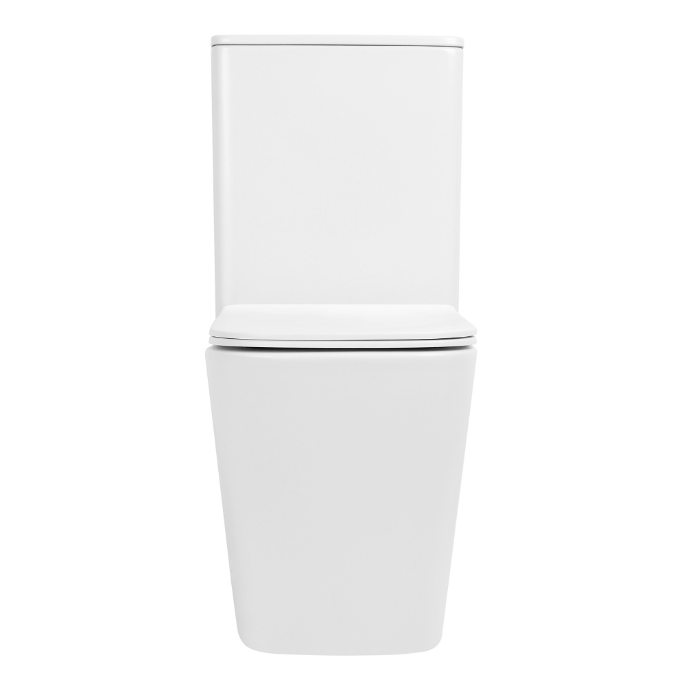 Унитаз ABBER Rechteck AC1210TMW компакт белый матовый, безободковый, смыв торнадо - 5