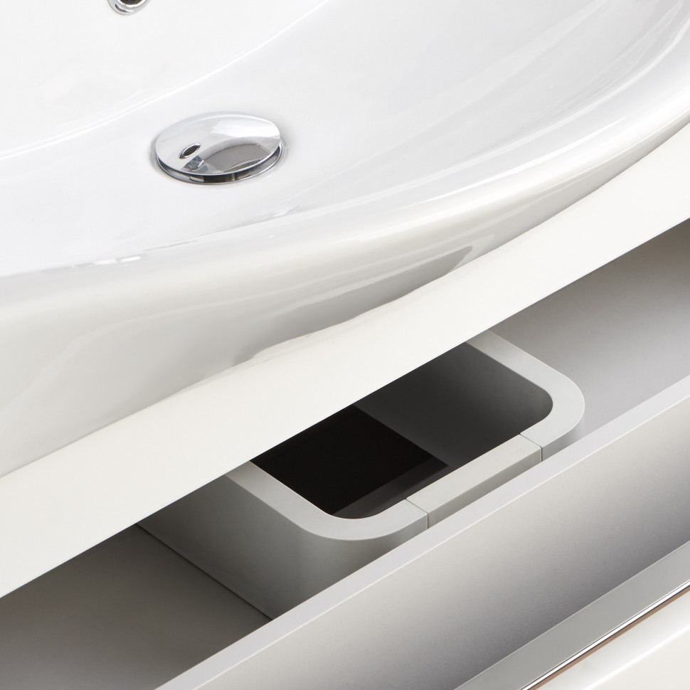 Тумба с раковиной Aquaton Капри 60 белый глянцевый 1A2301K1KP010 - 7