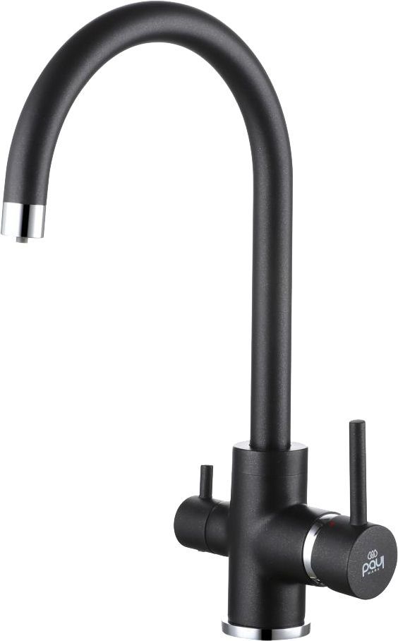 Смеситель для кухни Paulmark Essen черный матовый Es213211-418 - 0