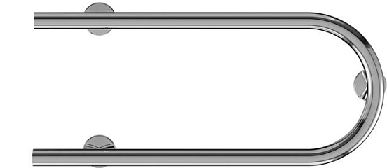 Электрический полотенцесушитель Terminus П-образный 600x200 Хром 4620768883941 - 0