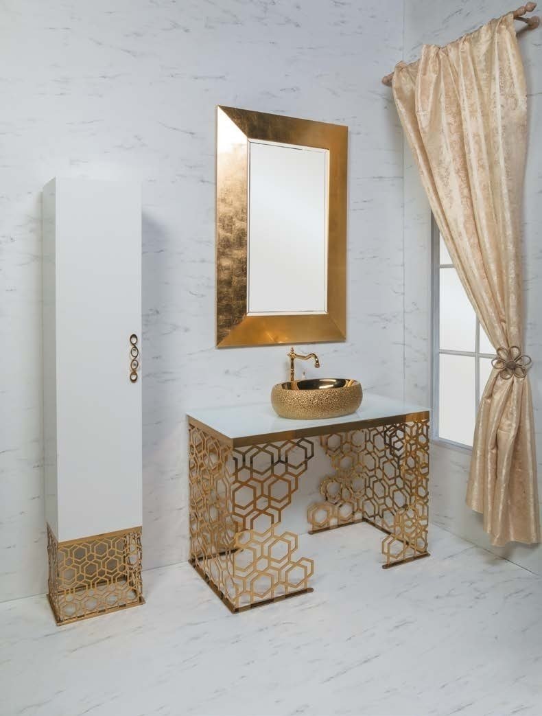 Консоль под раковину Armadi Art Aura 110 золото 891-G - 2