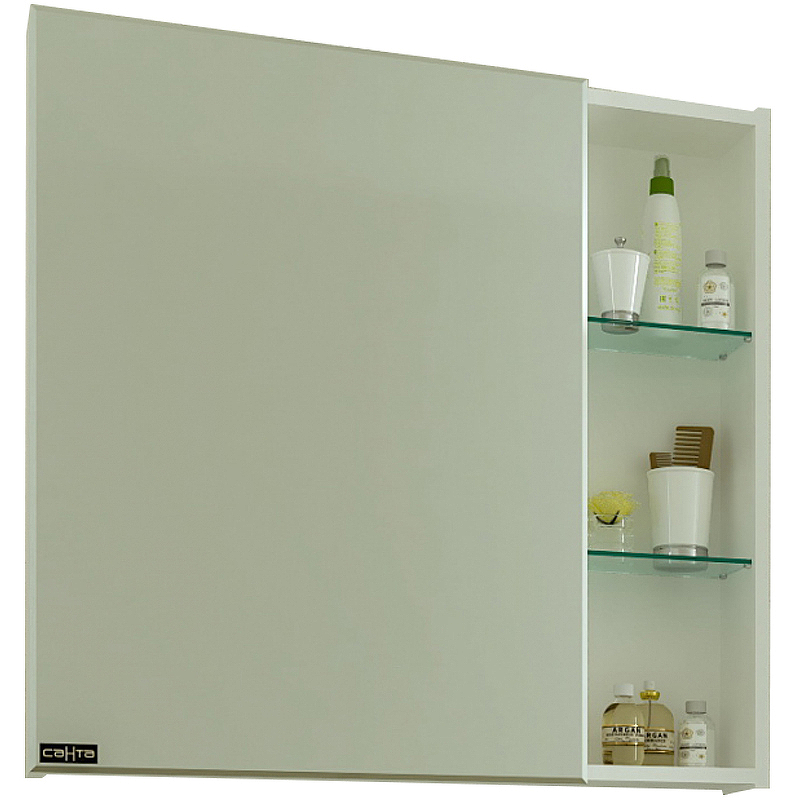 Зеркало-шкаф Санта Дублин 75 белый 123006 - 0