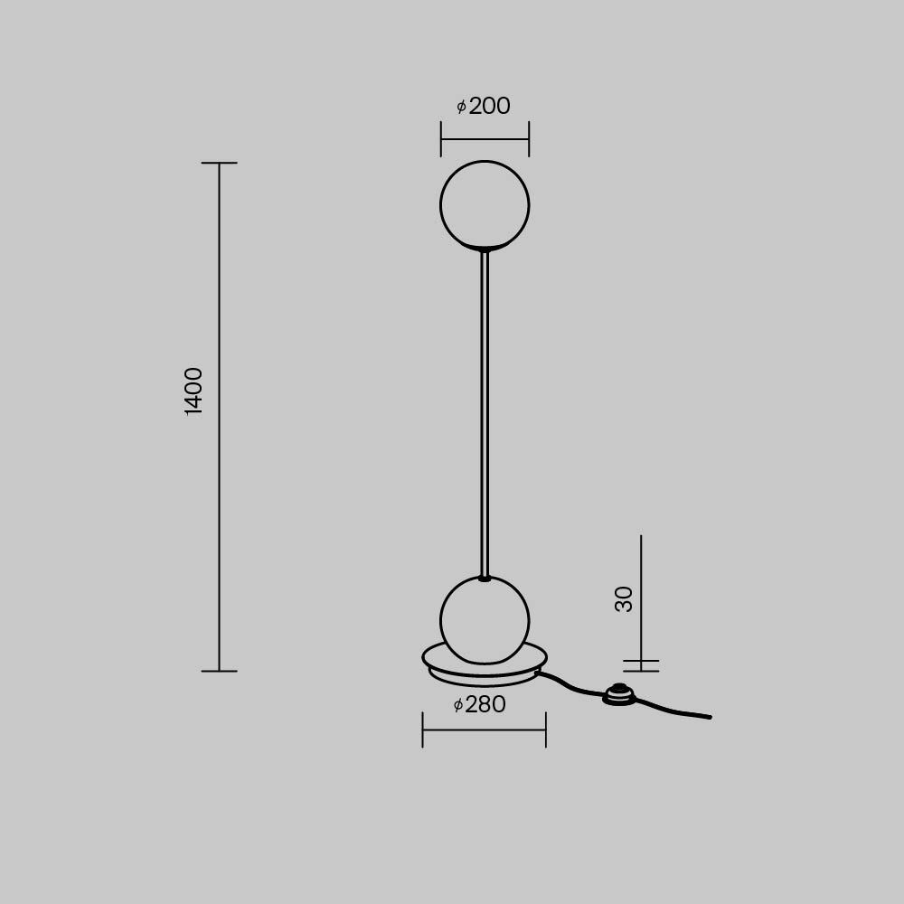 Торшер Maytoni MOD427FL-L20B3K - 1