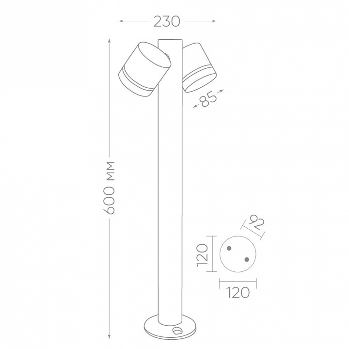 Наземный высокий светильник Feron Рио 11711 - 4