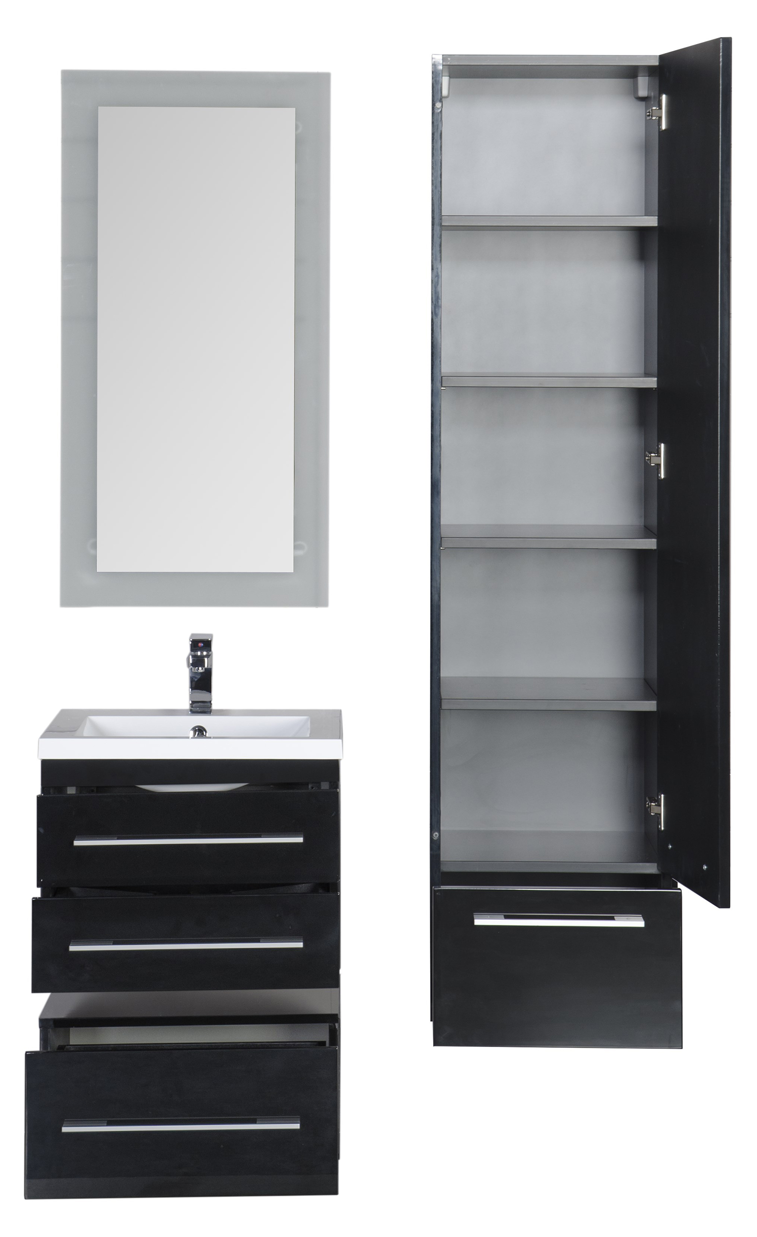 Тумба Aquanet Нота 58 подкатная, черная 00170731 - 28