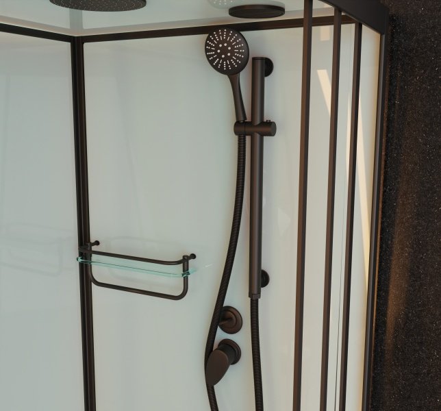 Душевая кабина Frank F411L Black левосторонняя 114114 - 2